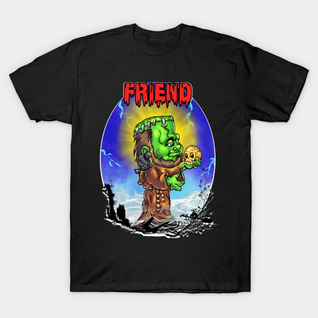 Monk  Frankenstein monster T-Shirt by Biomek